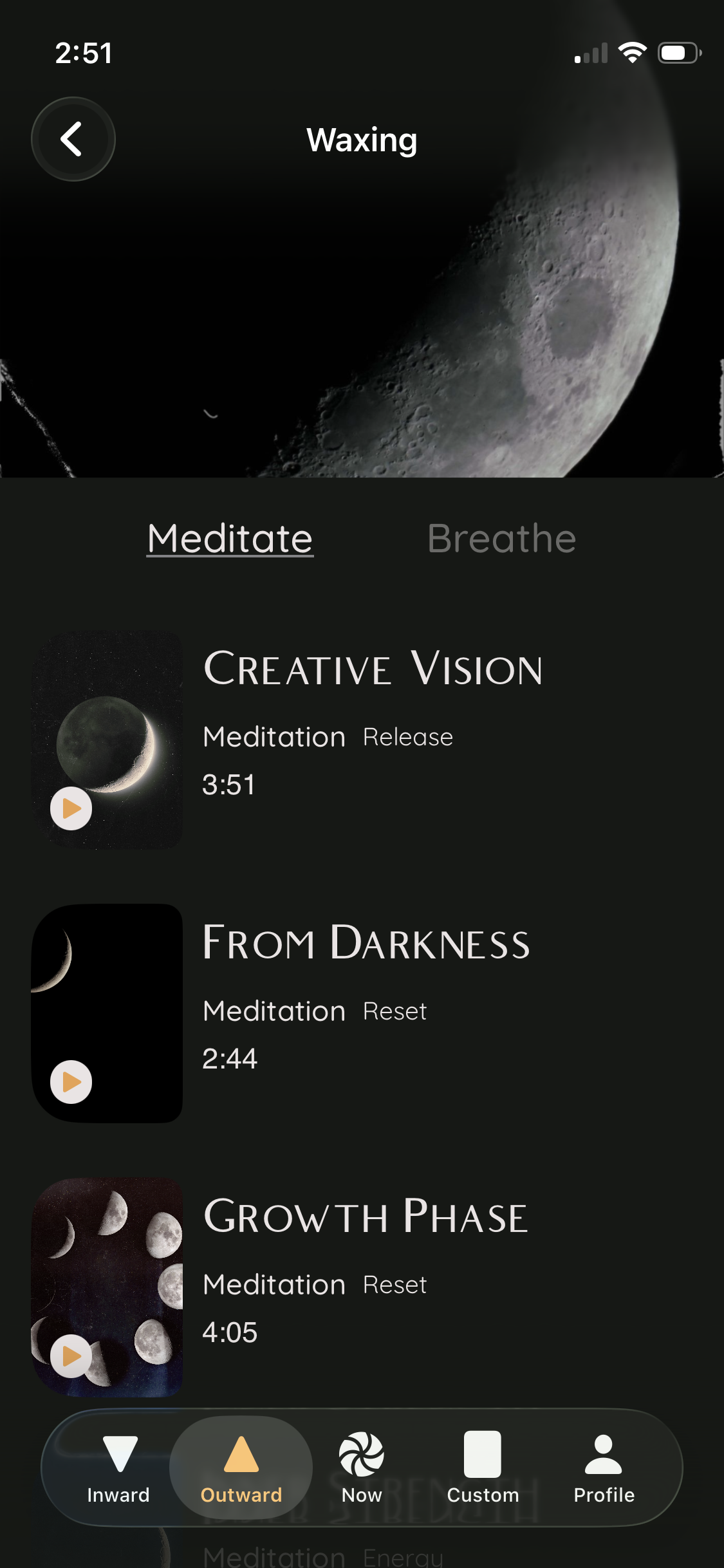 Nature and moon cycle syncing practice